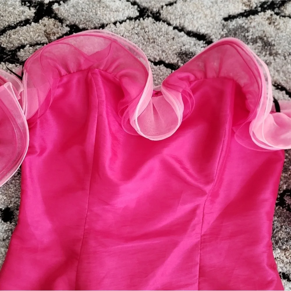 Betsey Johnson 80s Style Hot Pink Cocktail Dress - Picture 3 of 7